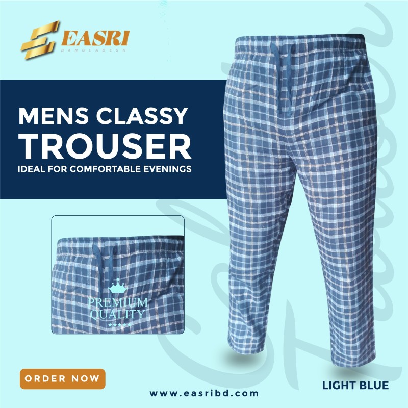 Mens Classy Trouser Light Blue